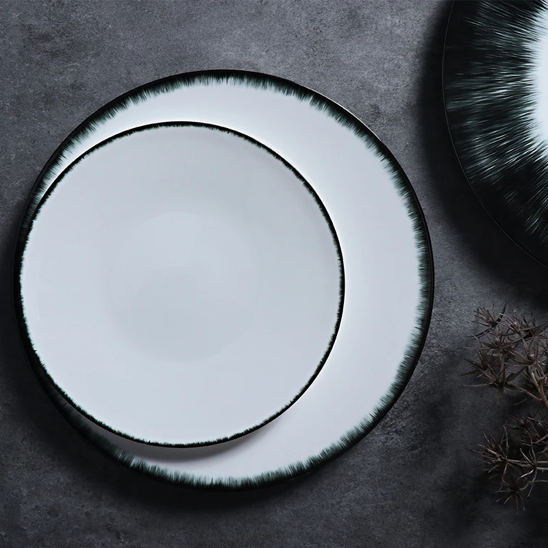 Роскошные тарелки из костяного фарфора по индивидуальному заказу, обеденный набор из тонкого костяного фарфора, посуда для ресторана, новые тарелки из костяного фарфора для отелей