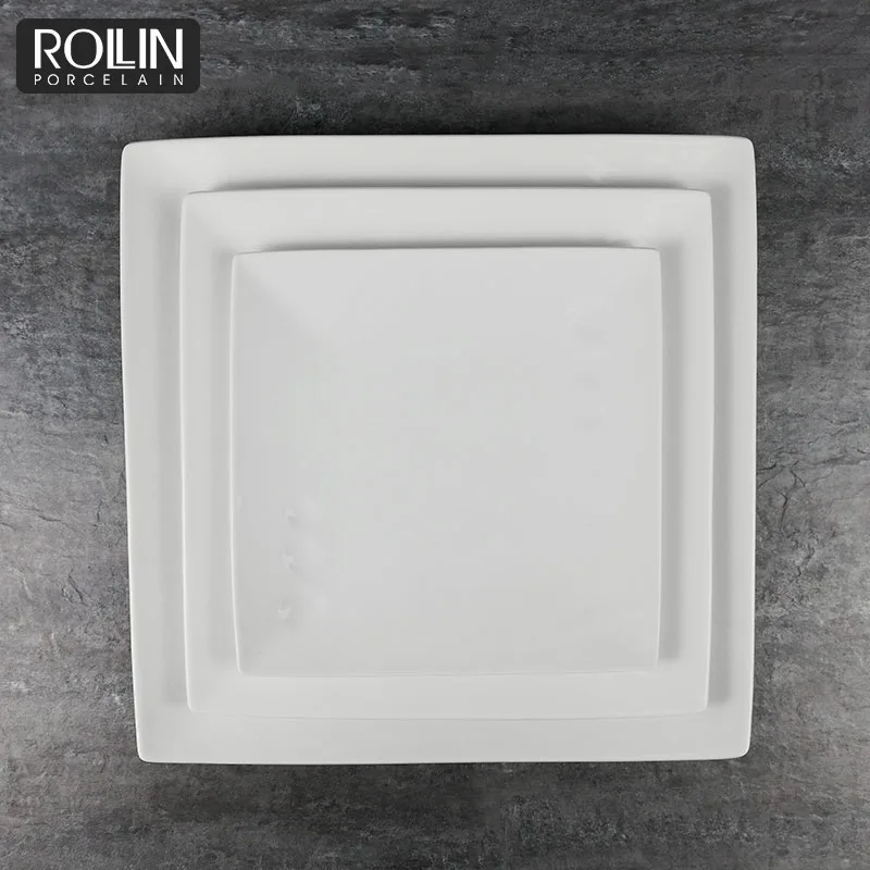 Чаочжоу производитель оптовая продажа высокого качества королевская керамическая посуда квадратная тарелка обеденный набор для ресторана