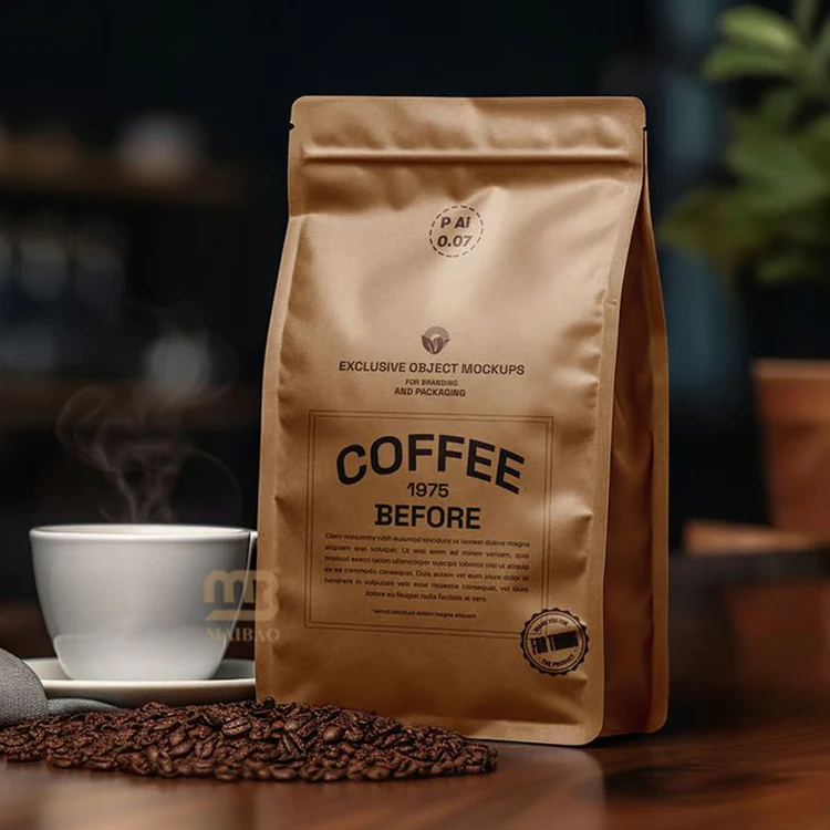 Напечатанный на заказ закрывающийся кофейный мешок с застежкой-молнией из алюминиевой фольги с клапаном, пластиковая упаковка для чая с плоским дном, кофейный мешок оптом