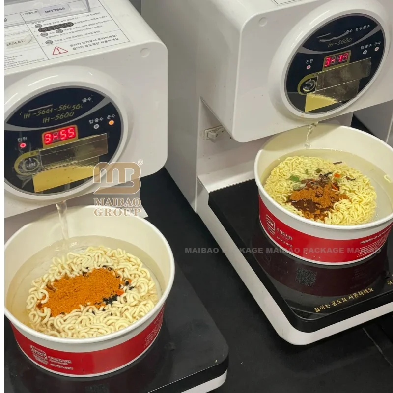 Изготовленная на заказ бумажная миска Одноразовая бумажная салатница Круглая квадратная нагреваемая коричневая миска из крафт-бумаги Одноразовая с крышкой для домашних животных