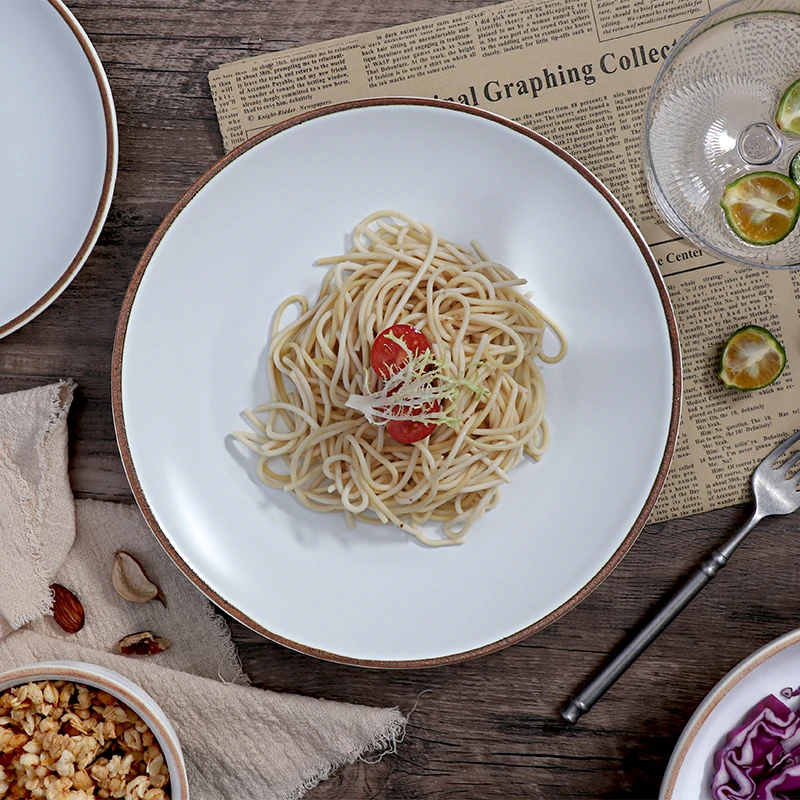 Фарфоровые тарелки из керамики, рождественская посуда, 10 дюймов, белая посуда, основная тарелка, керамическая посуда для ресторана