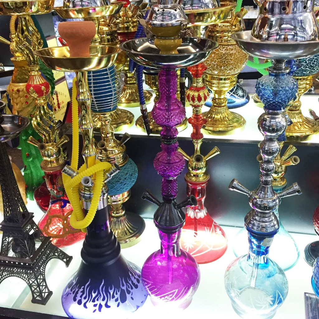 Кальян из углеродного волокна и нержавеющей стали, изготовленный на заводе, круглый деревянный кальян для баров, вечеринок, настраиваемый логотип, упакован в коробку