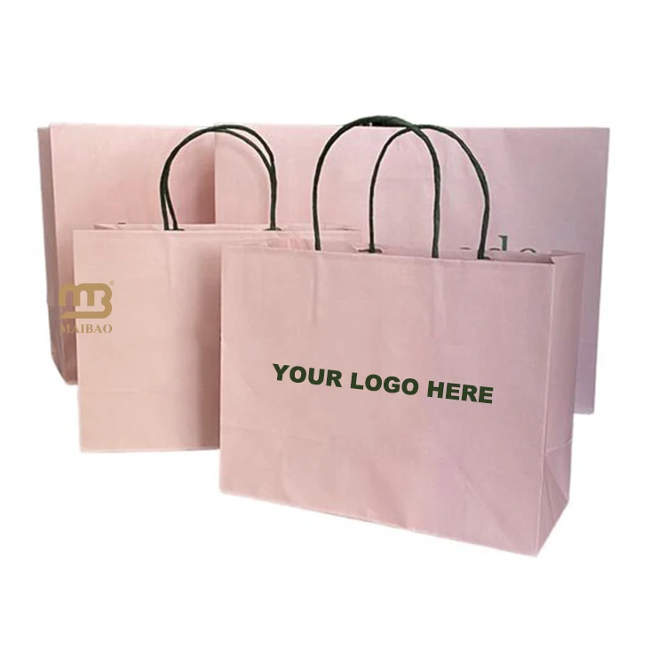 Биоразлагаемые коричнево-белые пакеты для товаров из крафт-бумаги, косметический бумажный пакет с индивидуальным логотипом, подарочный бумажный пакет на заказ с ручкой