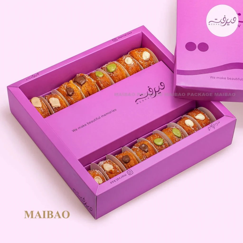 Одноразовые коробки для фруктов и сладкого шоколада на вынос, разделители для витрины выпечки, гофрированные коробки для печенья для упаковки продуктов питания