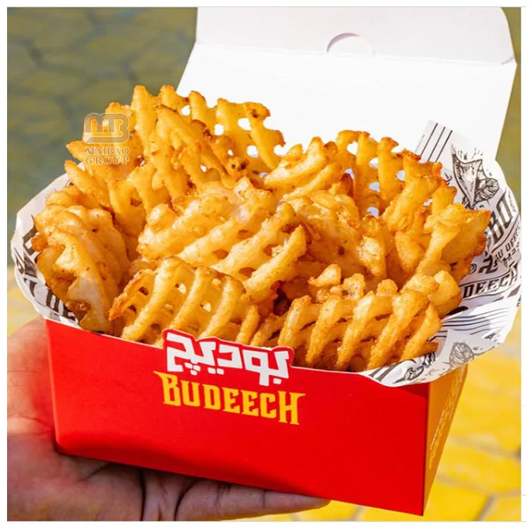 Индивидуальный логотип на вынос, жареная курица, бургер и картофель фри, крафт-бумага, упаковка для фаст-фуда, одноразовые контейнеры для еды на вынос