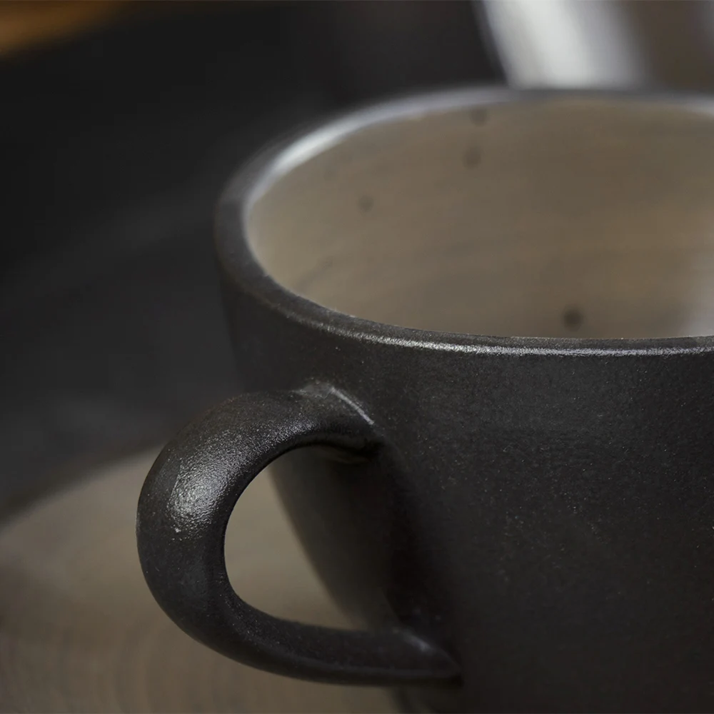 Лидер продаж 250 мл устойчивая к царапинам керамическая кружка кофейный набор глазурь Роскошная кофейная чашка