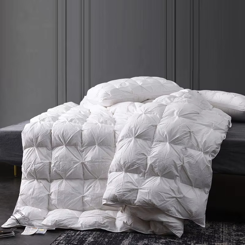 King Twin Size White Hotel Home Warm Luxury Bedding All Seasons Duvet Goose Down Feather Bed Comforter