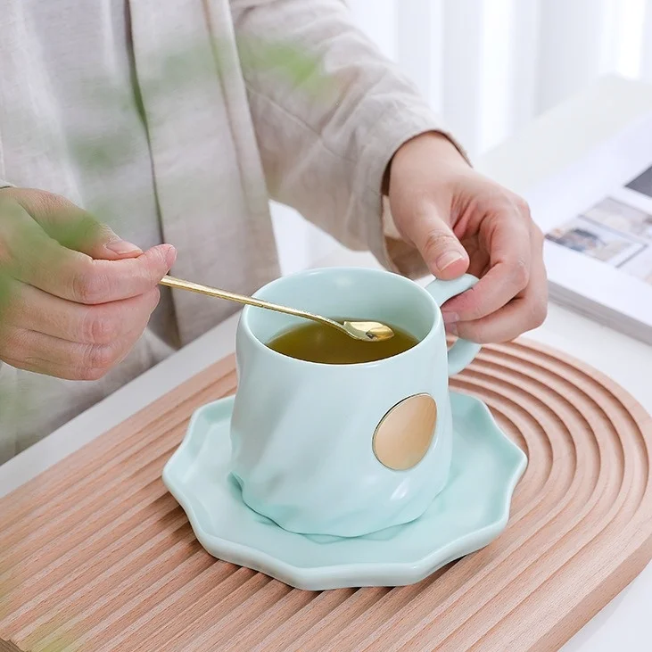 Кружки Beeg, оптовая продажа, объемная доломитовая кружка в стиле фанк, уникальный тренд, милая корейская цветочная девчачья кружка для кофе, керамические кружки с вишней