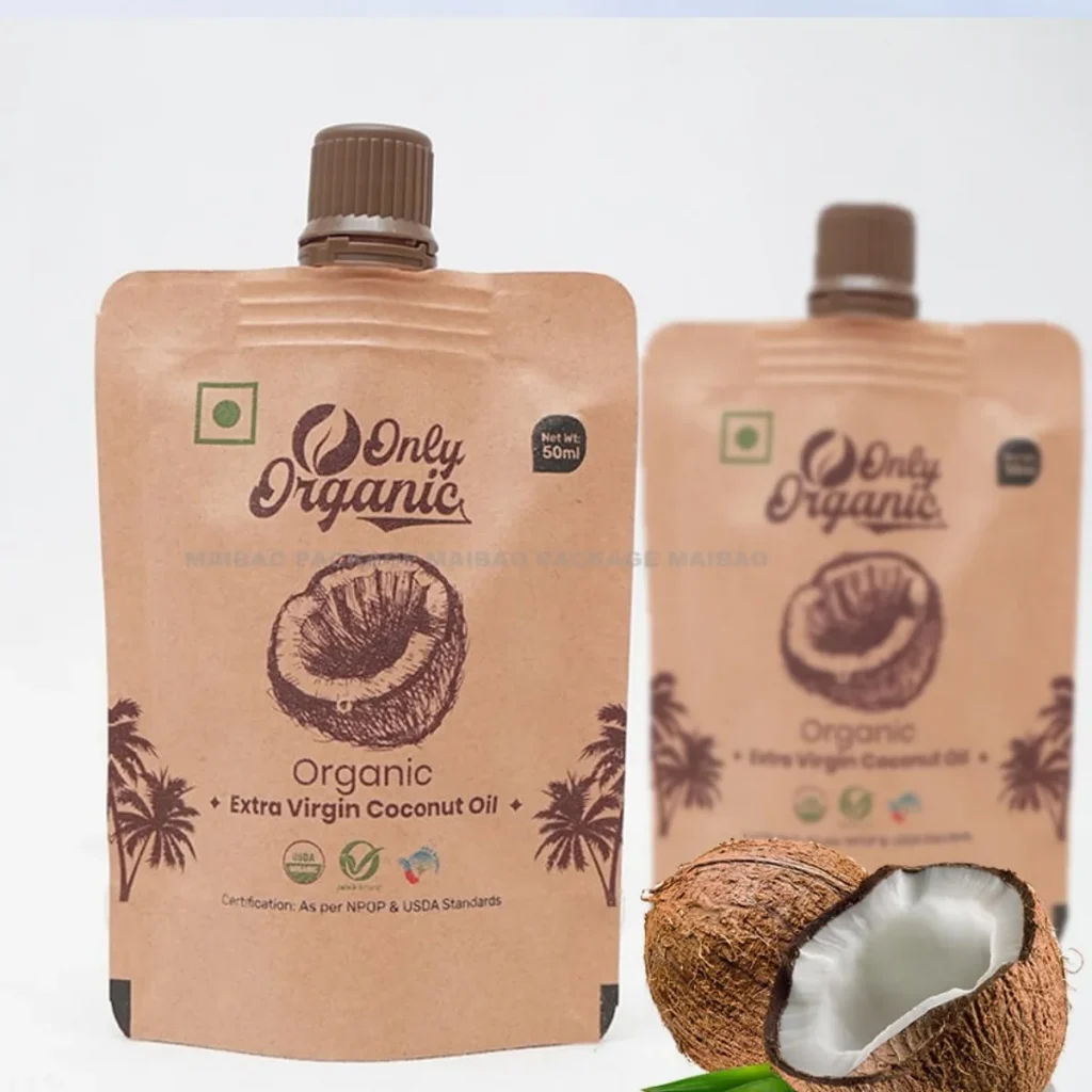 Пользовательский экологически чистый устойчивый жидкий напиток Упаковка. Разлагаемая пакетная сумка Bibodable Brown Kraft Bap