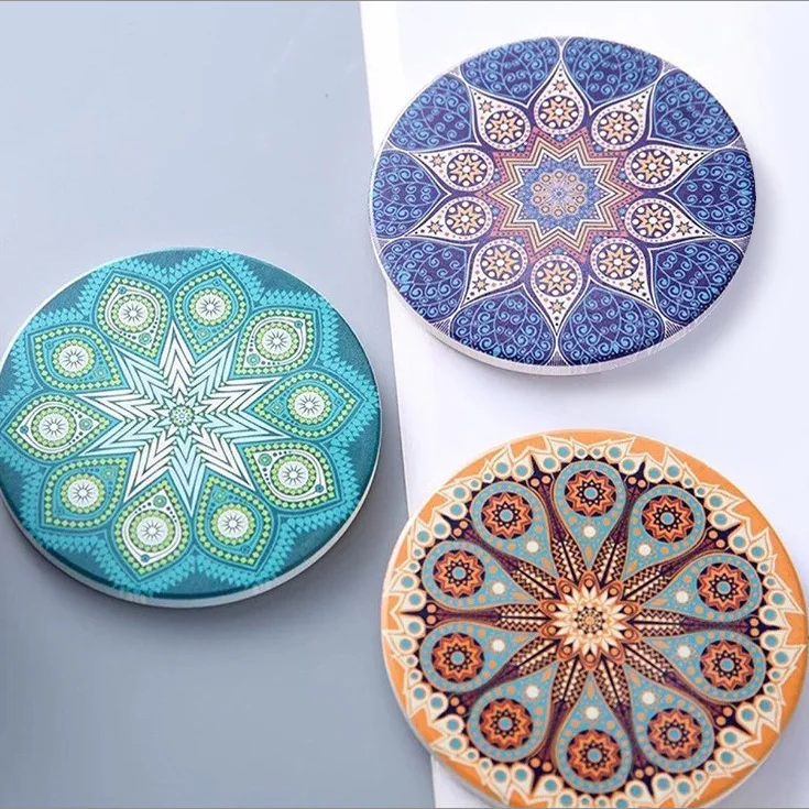 Eco-friendly Round Square Cork Coasters Europe Style Coffee Cup Holder Sublimation Printed for Sale