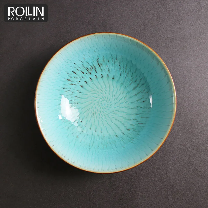 Роскошные наборы фарфоровых чаш, фарфоровые керамические миски для лапши с высококачественной глазурью для ресторана