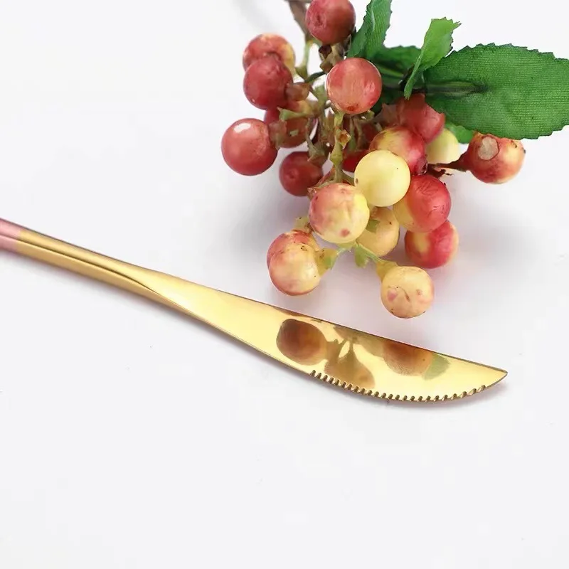 Нержавеющая сталь 304, черный, зеленый, розовый, белое золото, столовые приборы, гостиничная ложка, вилка, нож, золотые столовые приборы, свадебные столовые приборы, высокое качество