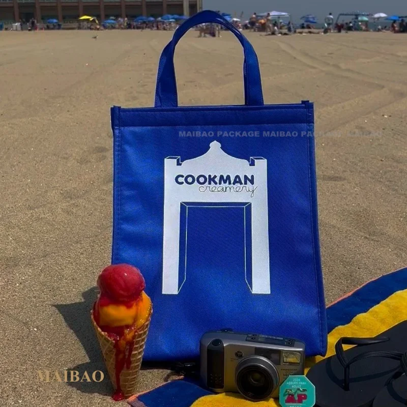 Фабричные водонепроницаемые сумки для доставки еды на вынос, нетканые сумки для торта, мороженого, мягкие нетканые термосумки-холодильники