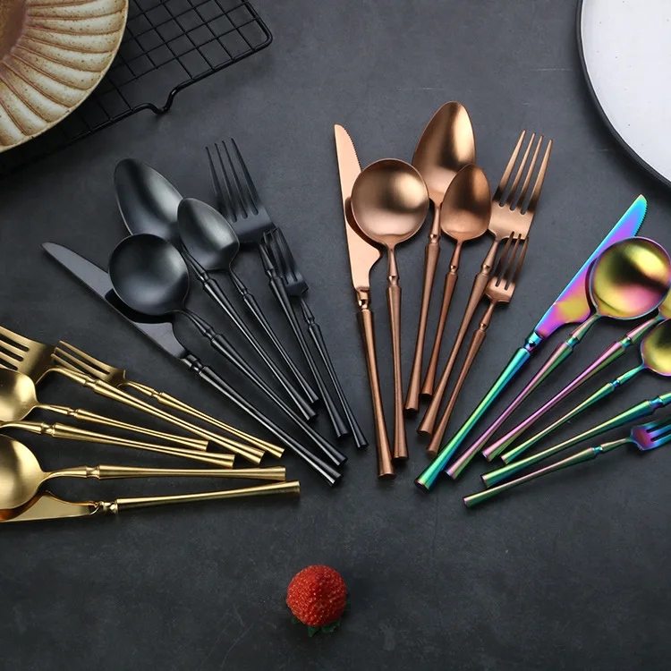 Классическая западная посуда в европейском стиле из нержавеющей стали 304, одноразовый дизайн, устойчивый дизайн для дома, отелей, ресторанов, подарков