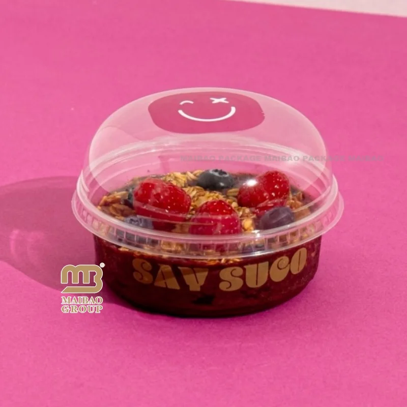 Индивидуальный логотип, 8/12/14/16/24/32 унции, контейнеры для фруктов и овощей, гастрономы на вынос, чашки для салата для домашних животных, пластиковые миски асаи