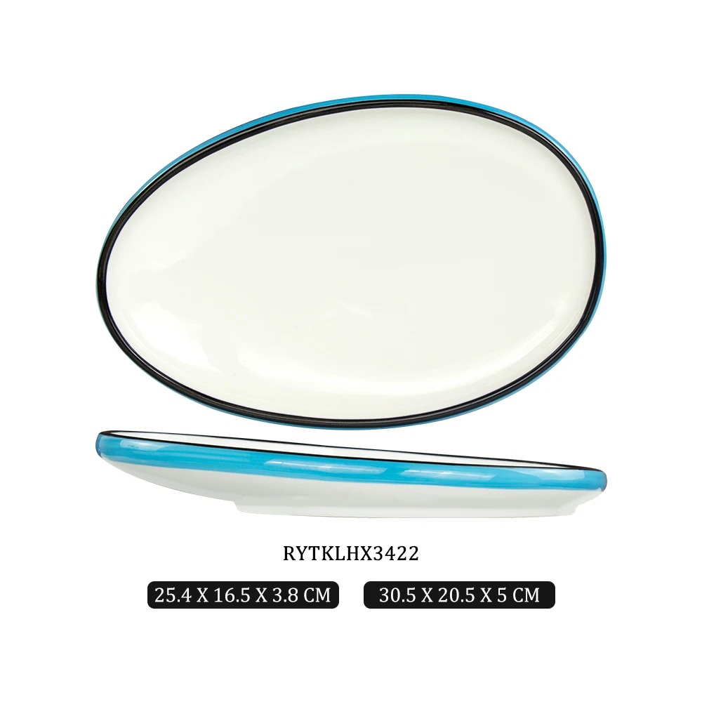 Привлекательная цена, новый тип фарфоровой овальной керамической тарелки, супер белая, для дома, отеля, ресторана, производство свадебных столовых сервизов