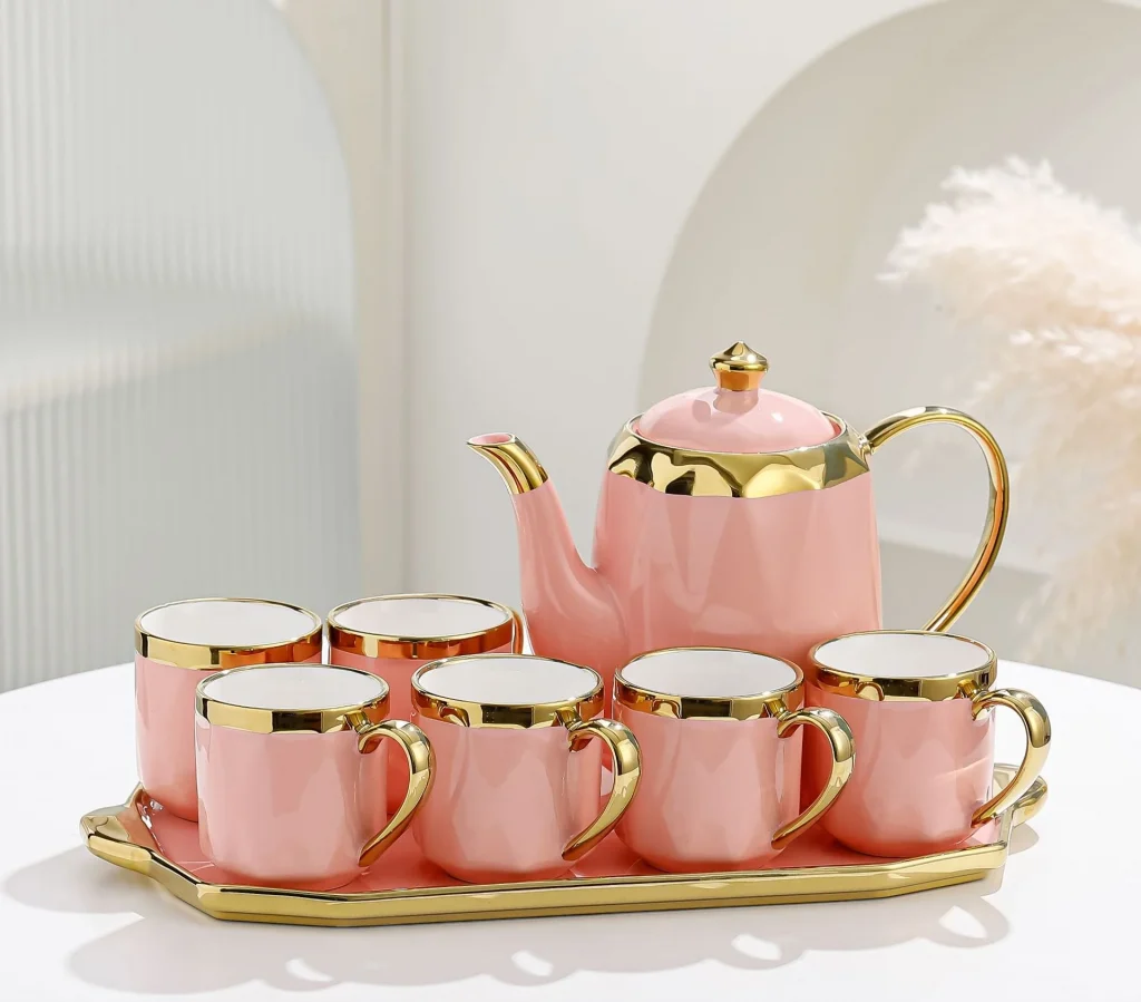 European Electroplated Ceramic Coffee Cup and Dish Set Creative  Will Sell Gift Mark Water Cup Reusable Coffee Cup