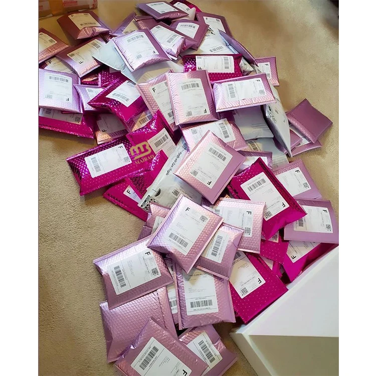 Пользовательская пузырьковая почтовая программа с логотипом, ювелирный бутик, подарочные парики, почтовая сумка, голографическая пузырьковая почтовая программа, мягкие конверты для доставки