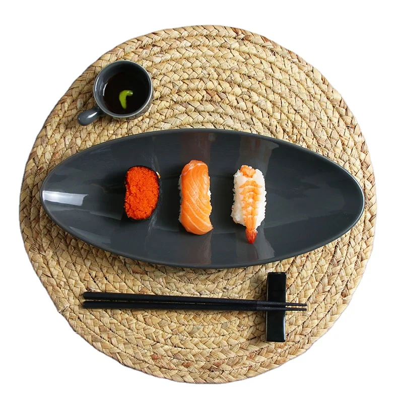 Пластиковые одноразовые тарелки, фарфоровые столовые сервизы, 72 шт. Тарелки для детей, нестандартные синие и черные современные керамические столовые приборы