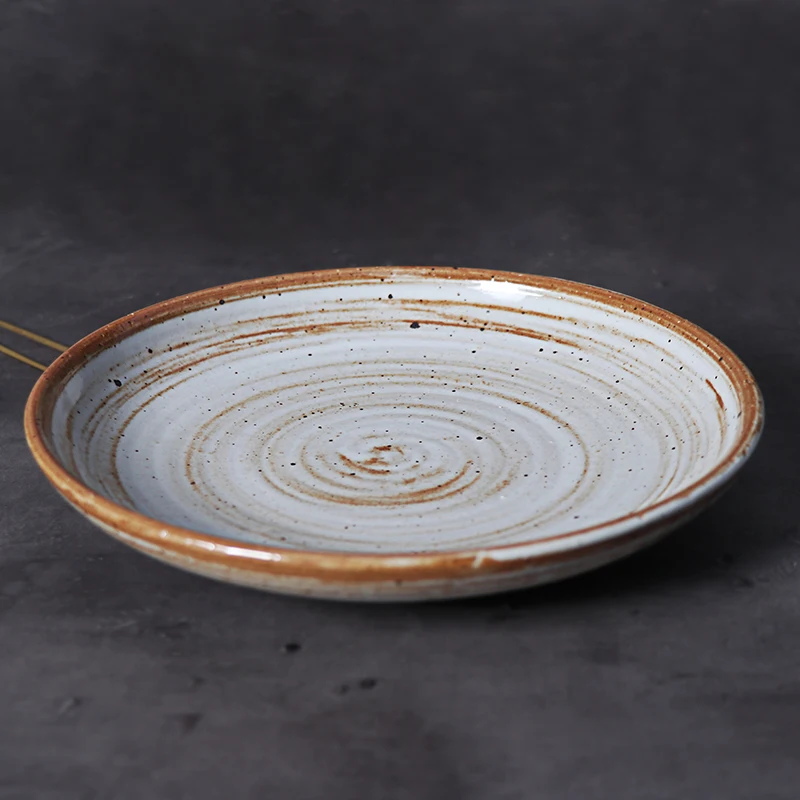 Керамика ручной работы, набор обеденных тарелок, скандинавские наборы столовой посуды из керамогранита, японские винтажные стили, наборы тарелок, столовая посуда