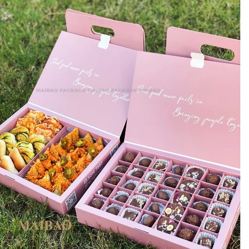 Пользовательские коробки для пахлавы, упаковка, роскошная картонная коробка для упаковки десерта для пахлавы, кондитерских изделий, печенья, сладкая выпечка, торт, еда, бумажная коробка