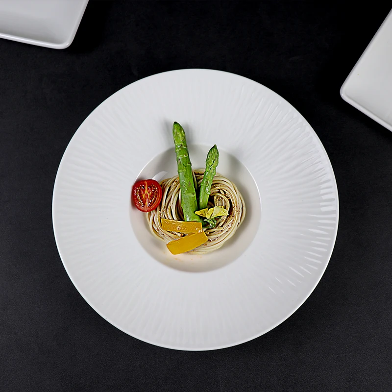 Посуда для макаронных изделий для банкетов, фарфоровая миска для макарон, круглая тарелка