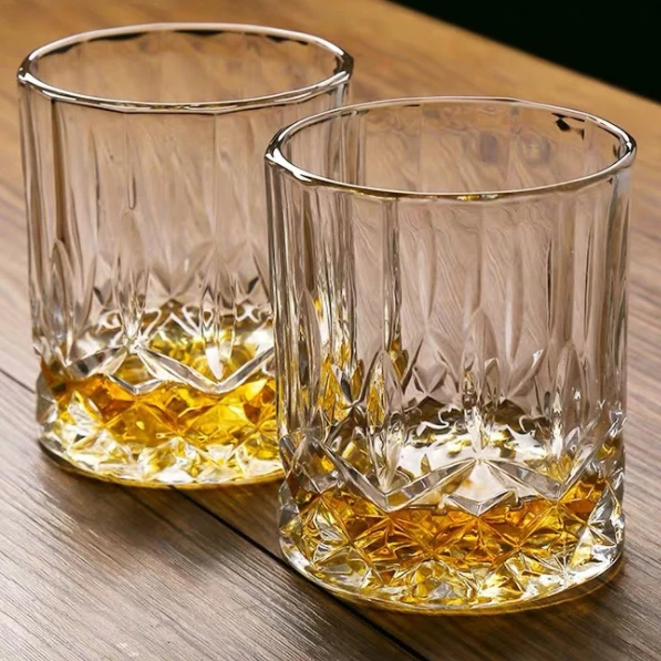 Оптовая торговля на заводе классическая гравировка виски стеклянная чашка стеклянная посуда