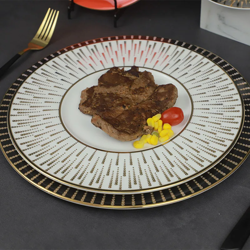 Китай производитель оптовая продажа роскошные тонкие костяные фарфоровые керамические золотые костяные тарелки Chian для свадебной вечеринки