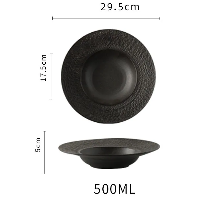 Wholesale Ceramic Plates Straw Hat Deep Dishes Bowls and Plates Sets for Dinnerware Hot Sale Dinnerware Set