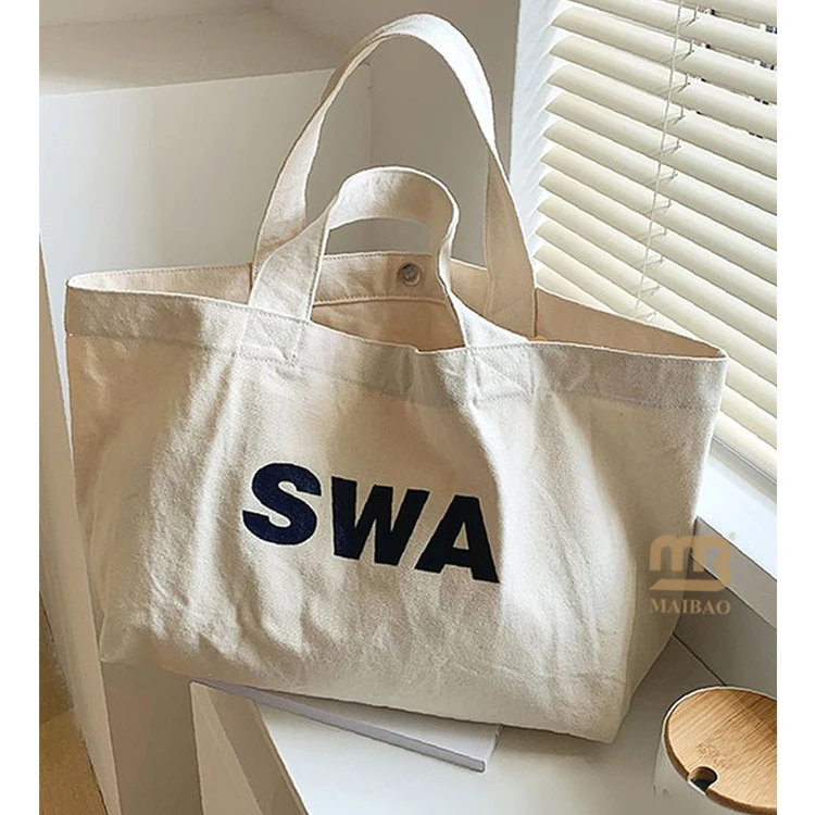 Пользовательская многоразовая большая толстая ручка для продуктов, хлопковая большая сумка, пустая персонализированная большая сумка, подарки, холщовые сумки для покупок для женщин