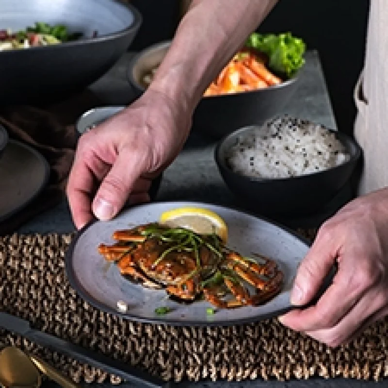 Керамическая фабрика Чаочжоу, японский обеденный сервиз, ресторанная посуда, обеденный сервиз, керамическая тарелка и чаша, набор столовой посуды для ресторана