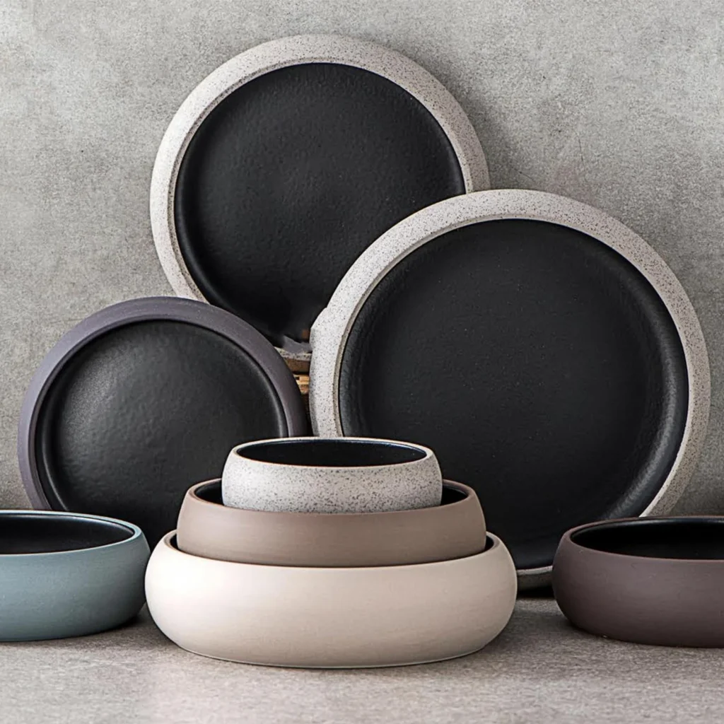 Посуда Роскошные круглые фарфоровые тарелки и тарелки в европейском стиле Vajilla Vaisseles, наборы столовой посуды для ресторана отеля