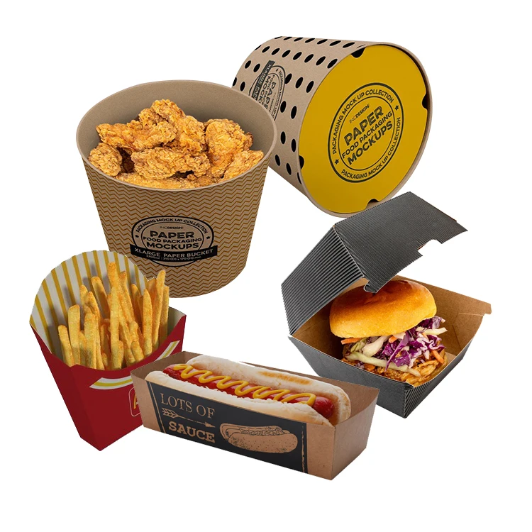 Напечатанный на заказ ресторан, вынос, бумажная упаковка для фаст-фуда, контейнеры для бургеров с закусками и картофелем фри, 35 см, 9-дюймовые коробки для пиццы с логотипом