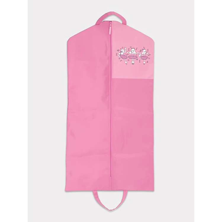 Производитель персонализированный органический хлопок бамбуковый нетканый водонепроницаемый женский танцевальный костюм подвесная сумка для одежды с карманами на молнии