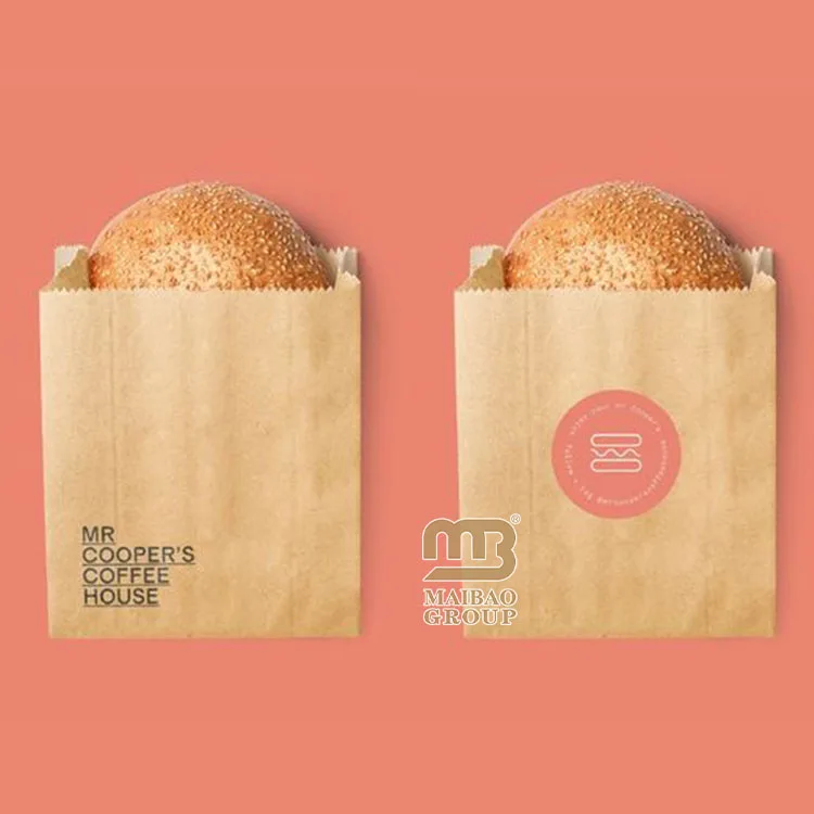 Жиронепроницаемый белый крафт-бумажный пакет, пищевой пергамин, восковая бумага, пакеты для бубликов, упаковка для сэндвичей, бумажный пакет для печенья и пончиков для кондитерских изделий