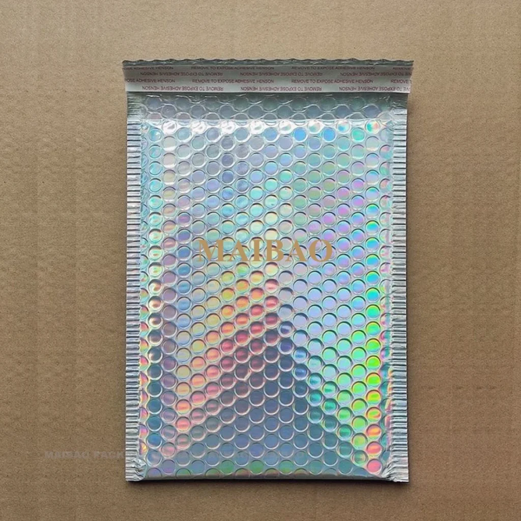 Биоразлагаемая упаковка, маленькая пузырьковая почтовая машина, доставка конвертов, сумка с принтом на заказ, розовые, синие, экологически чистые пузырьковые почтовые конверты 8,5×12