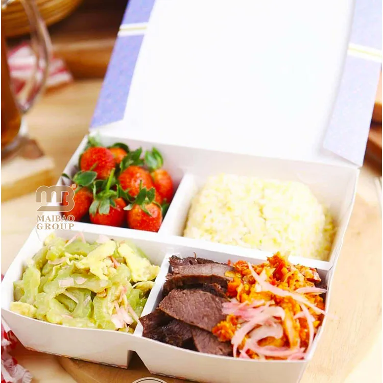 Индивидуальная одноразовая коробка для еды, экологически чистая еда на вынос, фаст-фуд, обед, крафт-бумажная коробка, картонная упаковка для еды, коробка для обеда на вынос