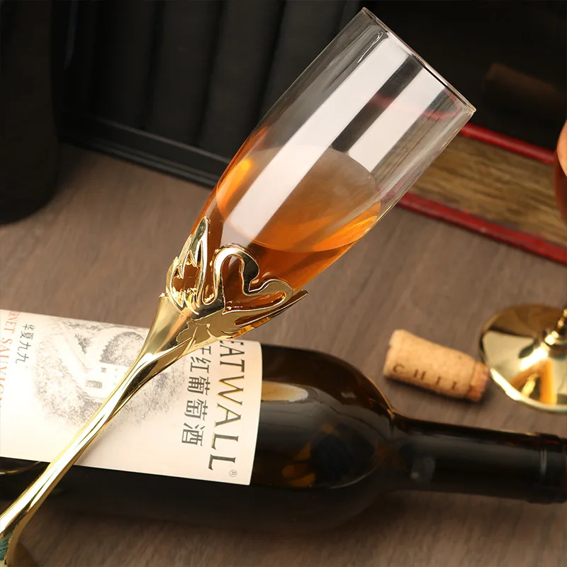 Набор винтажных хрустальных бокалов для вина с золотыми бриллиантами, бессвинцовые бокалы для вина на ножке, роскошный стиль, цветные для свадеб