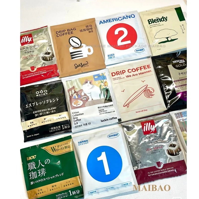 Высокое качество, Лидер продаж, портативные одноразовые капельные фильтр-пакеты для кофе, отлично подходят для путешествий, кемпинга, домашнего офиса