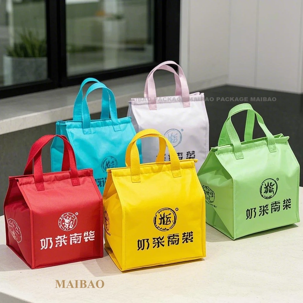 Экологичные многоразовые сумки-холодильники с индивидуальным логотипом, изолированные сумки-холодильники для доставки еды, нетканые сумки, горячие и холодные термосумки