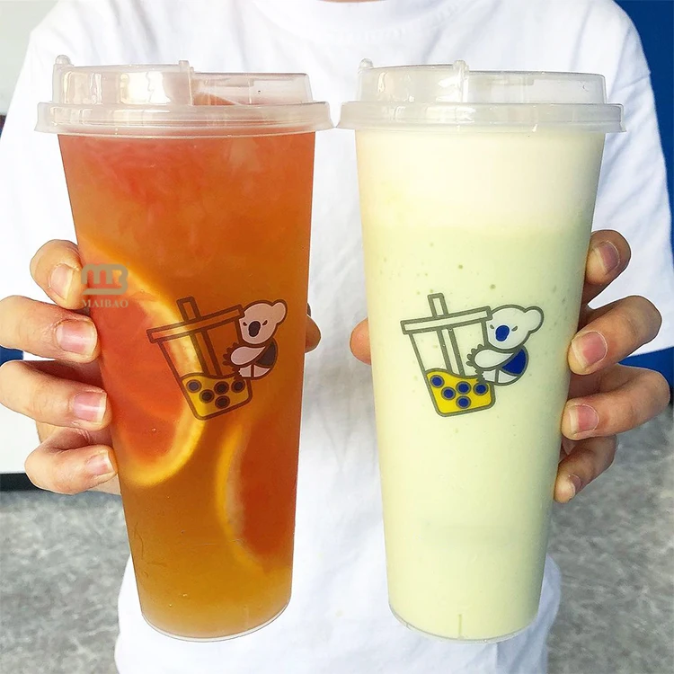 Оптовая продажа сок кофе 12 унций 14 унций пластиковый стаканчик с логотипом индивидуальный логотип печатный одноразовый пузырьковый чай боба ПП пластиковые стаканчики 350 мл