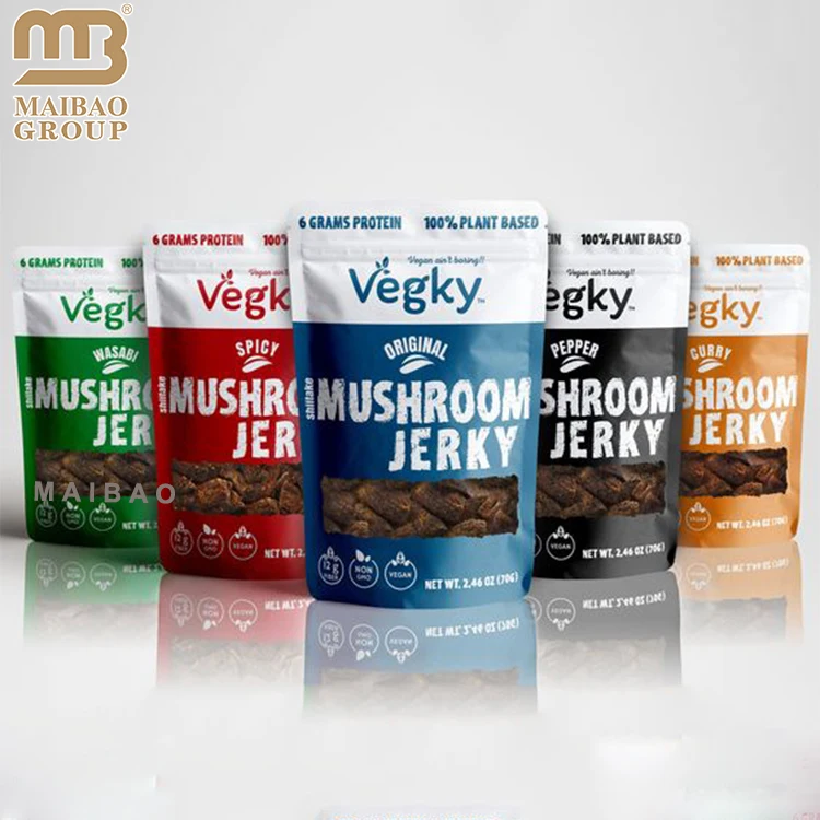 Оптовая продажа, многоразовая упаковка Biltong, сумка для вяленой говядины, цветной принт, застежка-молния, пакеты из алюминиевой фольги, сумка для закусок, сушеных продуктов