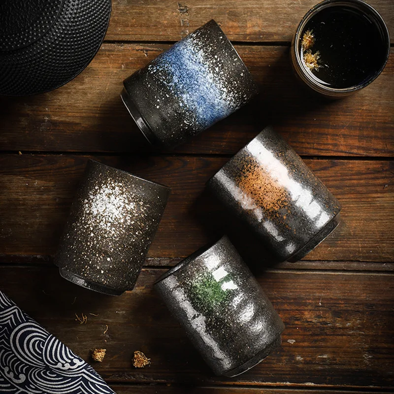 Грубая керамическая кружка ручной работы с натуральной текстурированной керамической чашкой для кофе, чая или горячего шоколада
