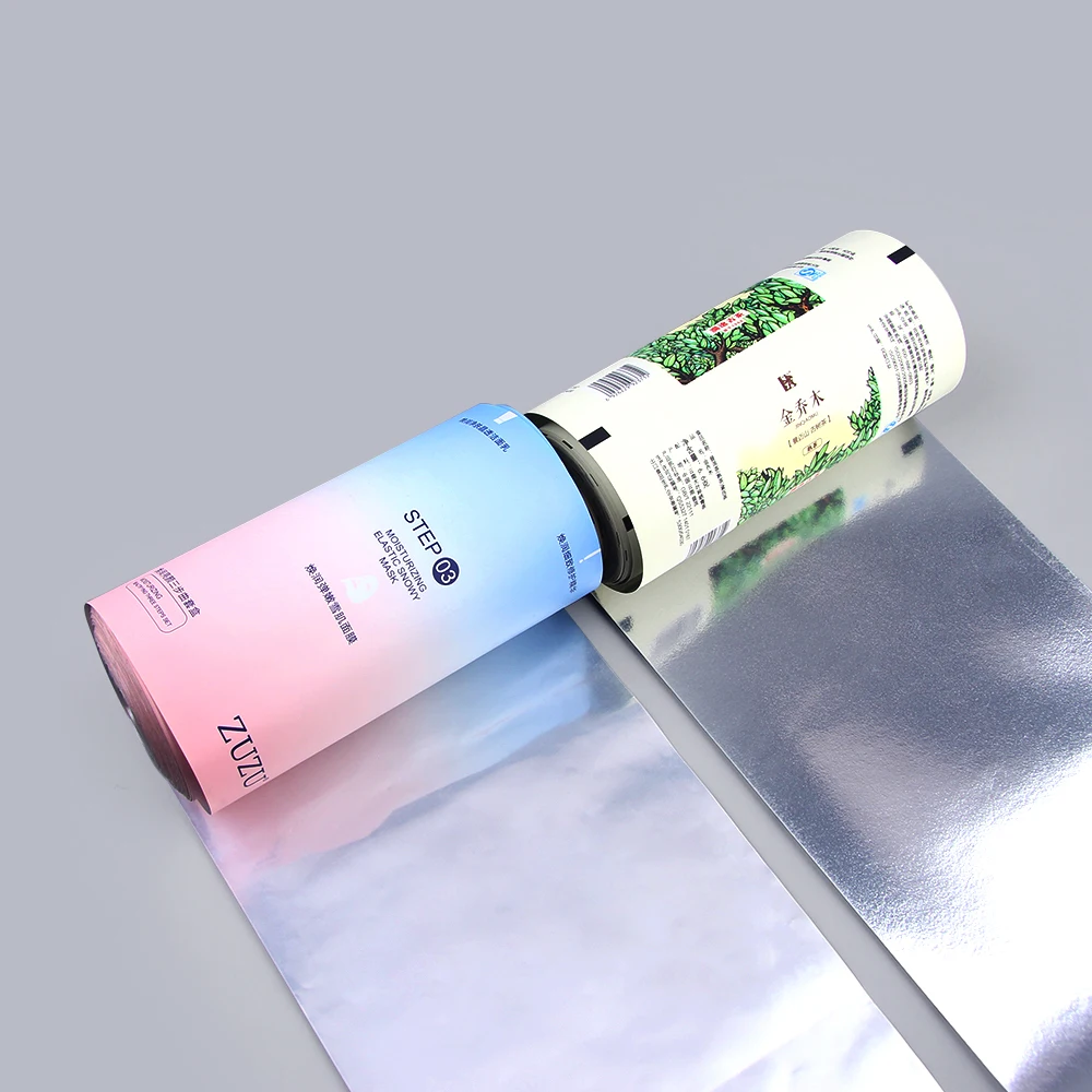 Гибкая ламинированная пластиковая рулонная пленка с индивидуальной печатью для чая, закусок, кофе, протеинового порошка, упаковочная пленка в пакетиках