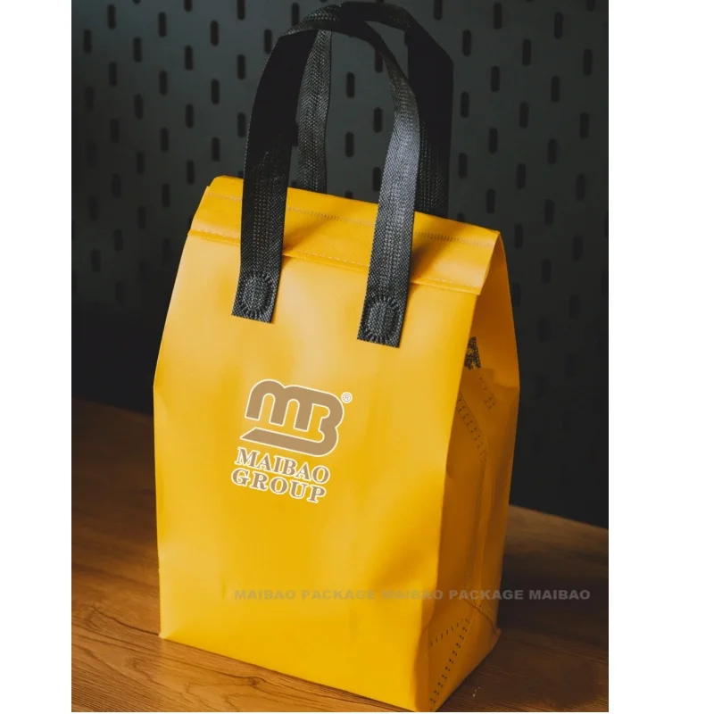 Перевозчик для покупок Термальный логотип с напечатанным на дне заводским дешевым упаковочным пакетом по низкой цене Нетканая сумка-тоут для упаковки Сумка-холодильник