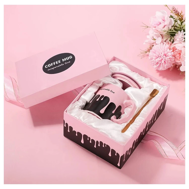 Картонная упаковка для розничной торговли, бутика, доставка, бумажная коробка, легкая роскошная керамическая кружка, упаковочная коробка, набор кофейных чашек, подарочная коробка
