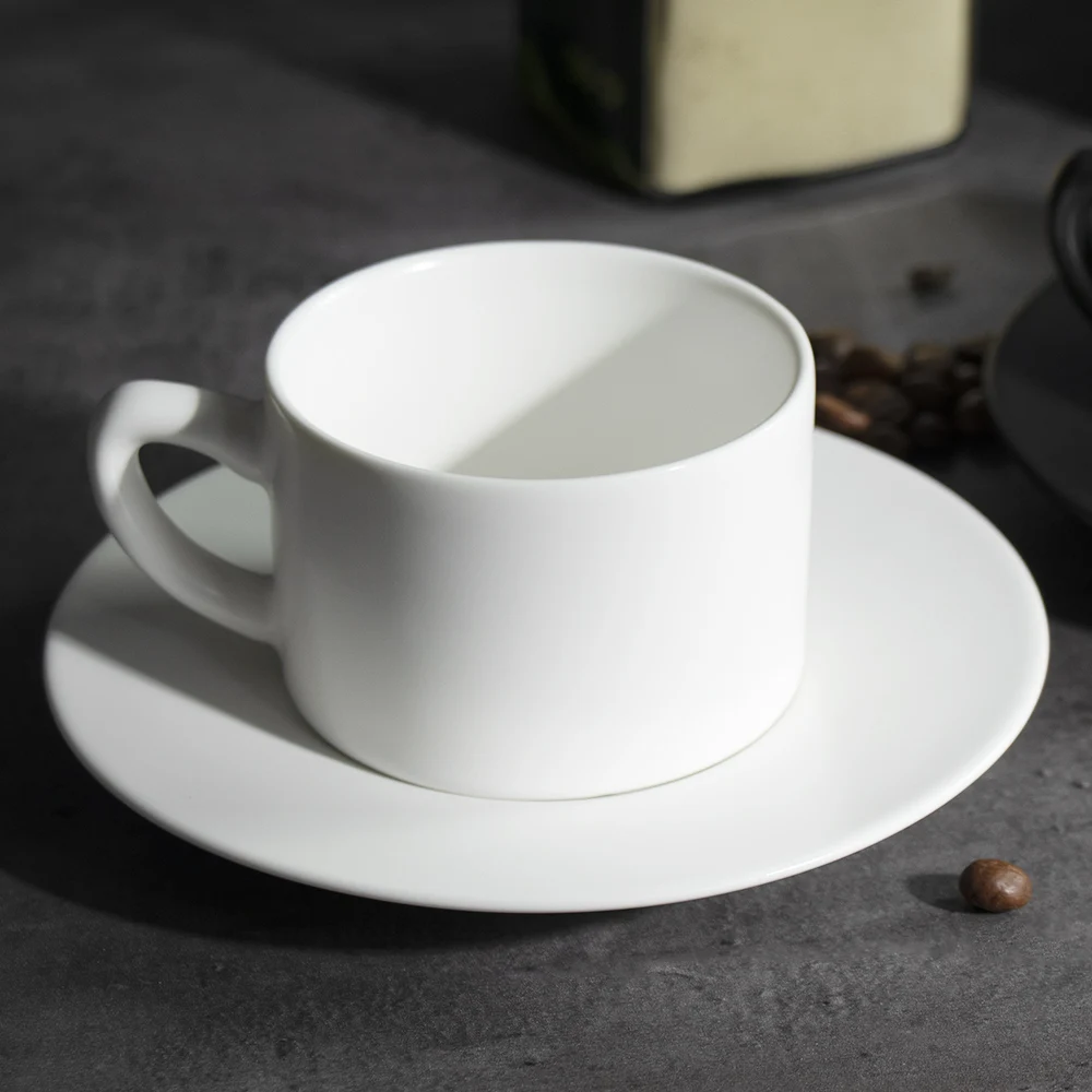 Чашка Кофе Чайный Сервиз Вспенивающая Чашка Кофе Эспрессо Дымящаяся Белая Фарфоровая Кофейная Чашка