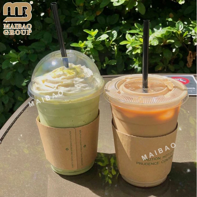 Изготовленные на заказ пластиковые кофейные чашки на 16 унций с крышками. Биоразлагаемые чашки для холодных напитков. Печатные пластиковые чашки для чая Boba Bubble Tea для смузи.