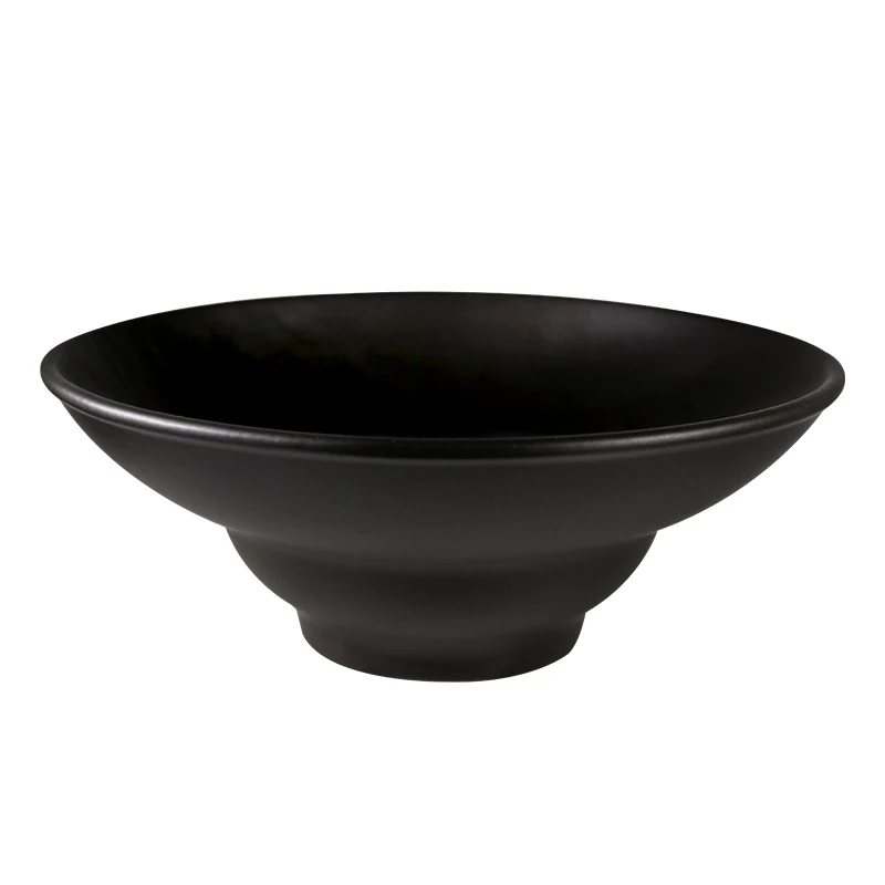 Черная матовая посуда Очень глубокие круглые тарелки Надежная заводская посуда, легко чистящаяся Фарфоровая суповая тарелка Посуда для ресторана