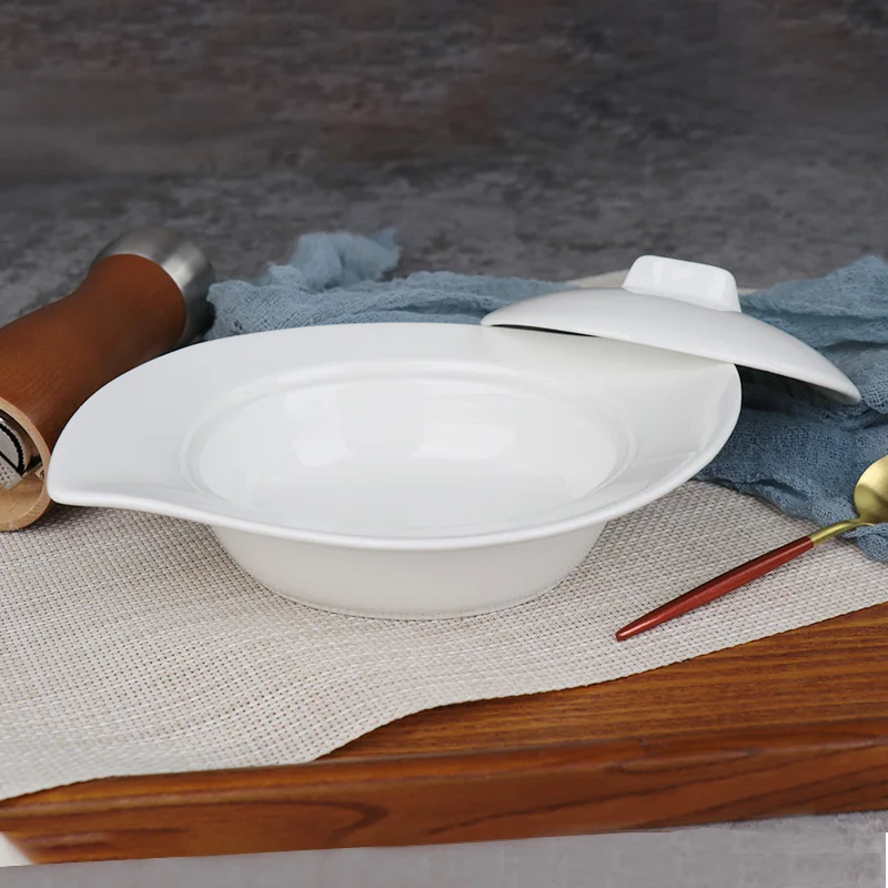 Роскошная посуда неправильной формы, квадратная керамическая тарелка для ужина, белые фарфоровые тарелки для ресторана, набор тарелок